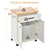 Kitchen Rolling Island Cart with Large Drawer and 2-Door Cabinet-White