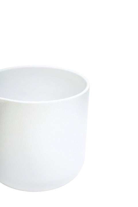 Minimalist Round Waterproof Ceramic Planter in White