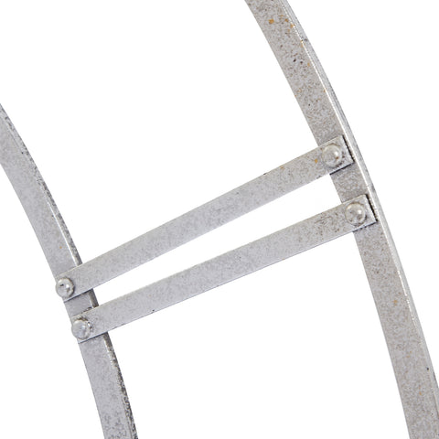 Unique Metalwork Wall Clock with Silver Skeleton Frame