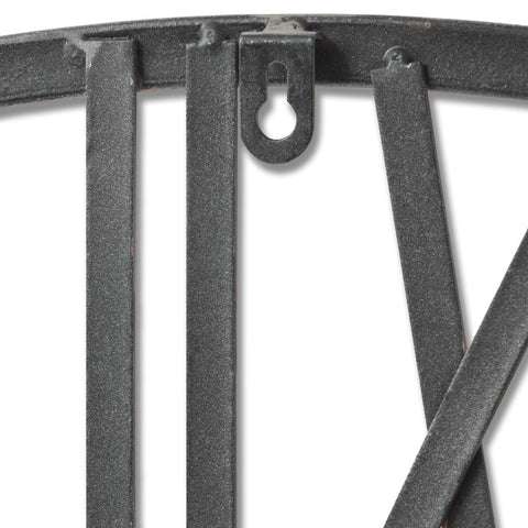 Unique and Modern Large Wall Lock with Grey Skeleton Clock Face Finish
