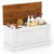 White Large Storage Chest with Safety Hinge