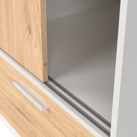 Sleek and Minimalistic Jackson Hickory Oak Wardrobe with Aesthetic Appeal