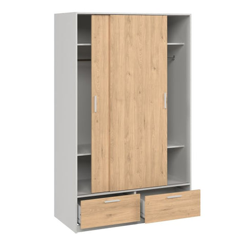 Sleek and Minimalistic Jackson Hickory Oak Wardrobe with Aesthetic Appeal