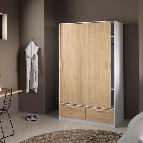 Sleek and Minimalistic Jackson Hickory Oak Wardrobe with Aesthetic Appeal