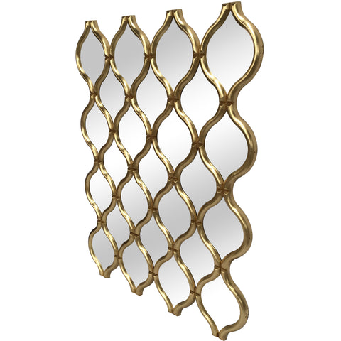 Classic Pattern Frame Wall Mirror in Gold