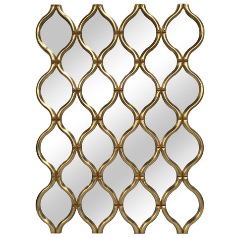 Classic Pattern Frame Wall Mirror in Gold