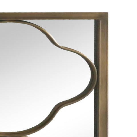 Classic Art Deco Style Mirror with Gold Iron Frame in Gold
