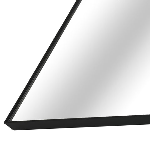 Stylish Wall Mirror with Square Iron Frame in Black