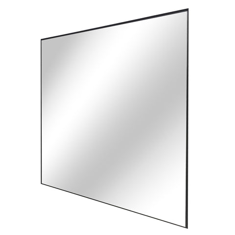 Stylish Wall Mirror with Square Iron Frame in Black