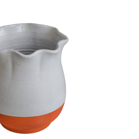 Classic Country-style Handmade Planter Vase in Ivory
