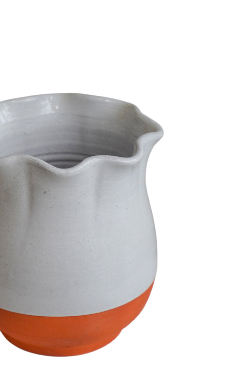 Classic Country-style Handmade Planter Vase in Ivory