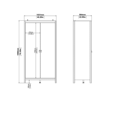 Minimalistic and Clean Spacious Wardrobe with Ample Storage and Classic Appeal