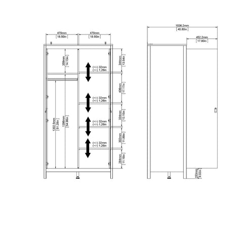 Minimalistic and Clean Spacious Wardrobe with Ample Storage and Classic Appeal