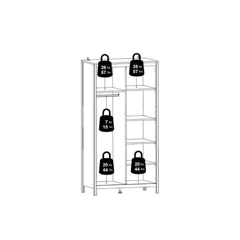 Minimalistic and Clean Spacious Wardrobe with Ample Storage and Classic Appeal