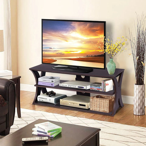Super Elegant and Spacious TV Stand with 45" TV Capacity and Open Storage Shelves