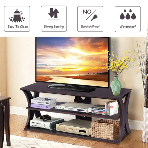 Super Elegant and Spacious TV Stand with 45" TV Capacity and Open Storage Shelves