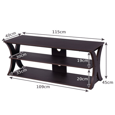 Super Elegant and Spacious TV Stand with 45" TV Capacity and Open Storage Shelves