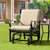 Indoor and Outdoor Armchair with Metal Frame and Cushion in Light Brown