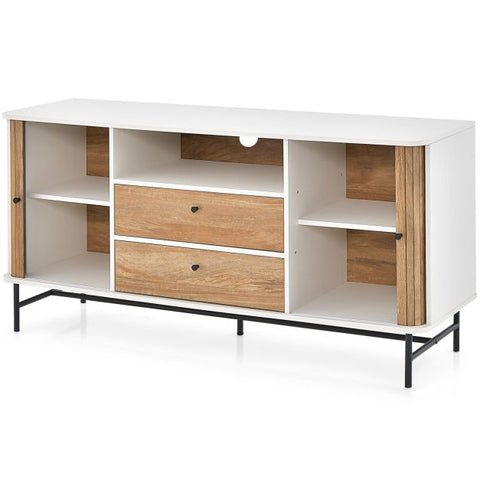 Rustic Inspired and Spacious Buffet Sideboard with Storage Shelf