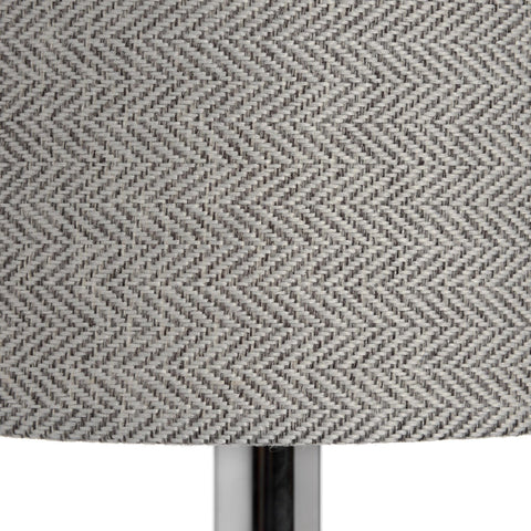 Striking and Elegant Grey Lamp with Luxurious Chrome Base