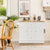 Sleek and Modern Island Cart with Rubberwood Countertop and Movable Wheels