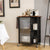 Unique and Stylish Mobile Serving Cart with Compact Design in Black