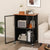 Unique and Stylish Mobile Serving Cart with Compact Design in Black