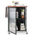 Unique and Stylish Mobile Serving Cart with Compact Design in Black