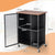 Unique and Stylish Mobile Serving Cart with Compact Design in Black