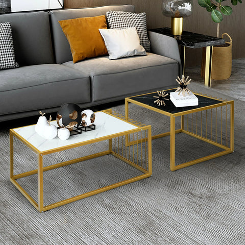 Modern and Spacious Nesting Tables with Sturdy Construction and Elegant Design