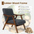 Homely Lean Back Armchair with Rubber Wood Frame in Grey
