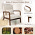 Homely Lean Back Armchair with Rubber Wood Frame and Pillow