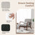 Homely Lean Back Armchair with Rubber Wood Frame and Pillow