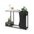Stylish Entryway Console Table with Partitioned Storage and Faux Marble Top