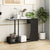 Stylish Entryway Console Table with Partitioned Storage and Faux Marble Top