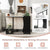 Stylish Entryway Console Table with Partitioned Storage and Faux Marble Top