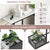 Stylish Entryway Console Table with Partitioned Storage and Faux Marble Top