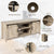 Elegant and Rustic TV Stand with Ample Storage and Functional Barn Doors