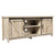 Elegant and Rustic TV Stand with Ample Storage and Functional Barn Doors