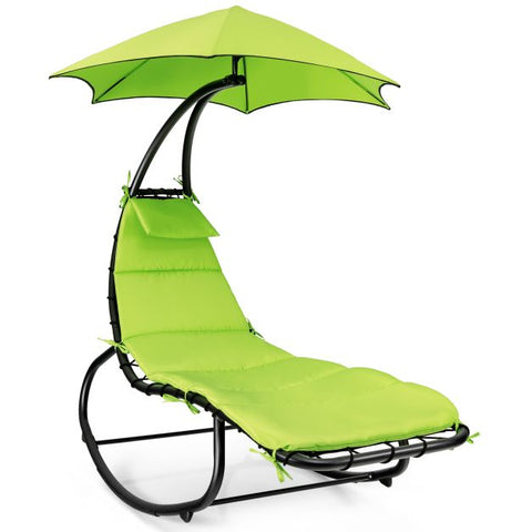 Garden Rocking Hammock with Steel Frame and Waterproof Canopy