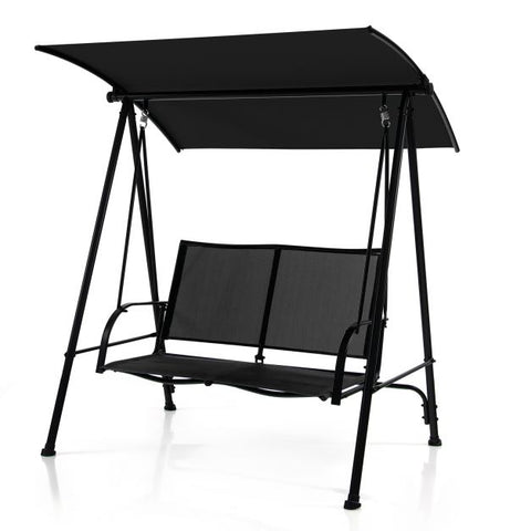 Stable Outdoor Swing with Adjustable Canopy and Comfortable Seat