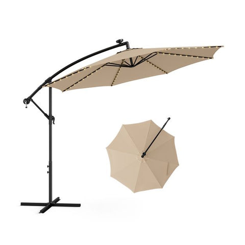 Garden 303CM Solar Powered Umbrella with 112 LED and Tilt Function