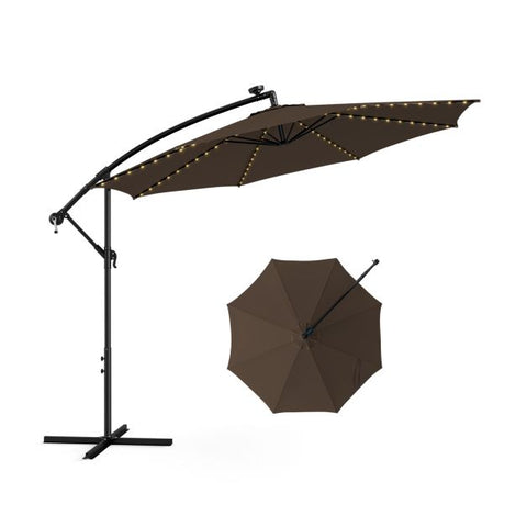 Garden 303CM Solar Powered Umbrella with 112 LED and Tilt Function