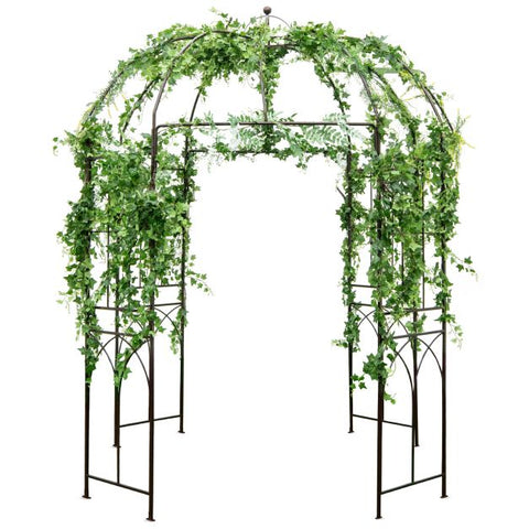 Versatile Birdcage Garden Arch with Metal Frame in Bronze
