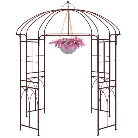 Versatile Birdcage Garden Arch with Metal Frame in Bronze