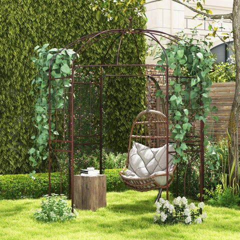 Versatile Birdcage Garden Arch with Metal Frame in Bronze