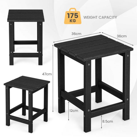 Patio Square Weather-Resistant Side Table