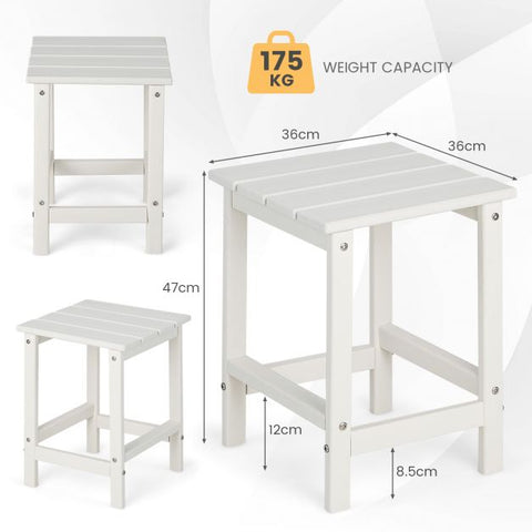 Patio Square Weather-Resistant Side Table