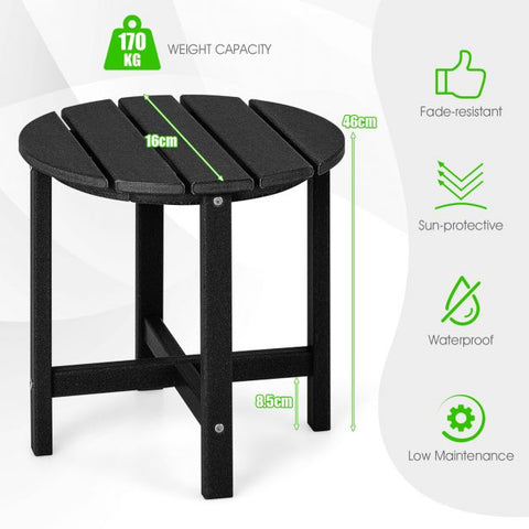 Patio Round Weather-Resistant Side Table
