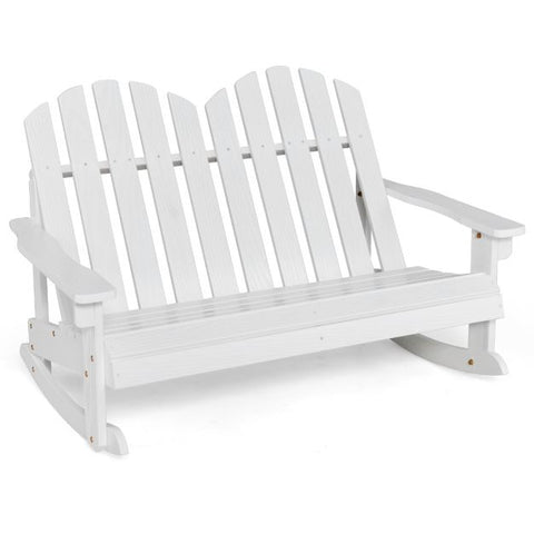 Adirondack Fir Wood Rocking Bench for Kids